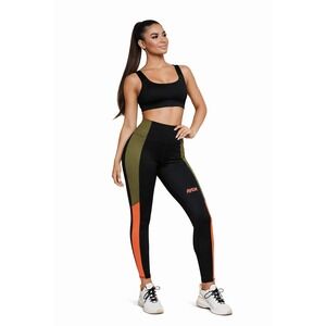 NWT New AYDA Performance‎ Legging Pants Black Olive Orange Sport Yoga XS